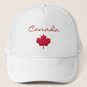 Boné Chapéu Branco com Bandeira do Canadá