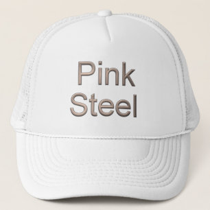 Boné Chapéu branco de aço rosa
