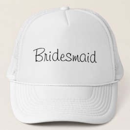 Boné Chapéu Branco de Bridesmaid