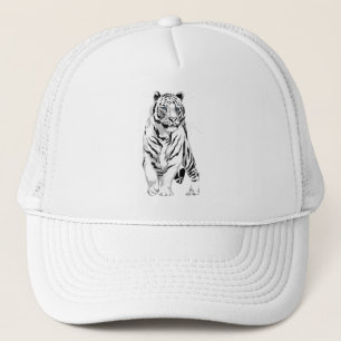 Boné Chapéu branco esplêndido do tigre