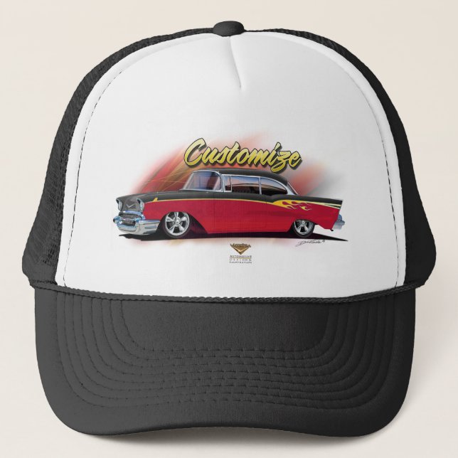 Boné chapéu chevy do costume do hot rod 1957 (Frente)