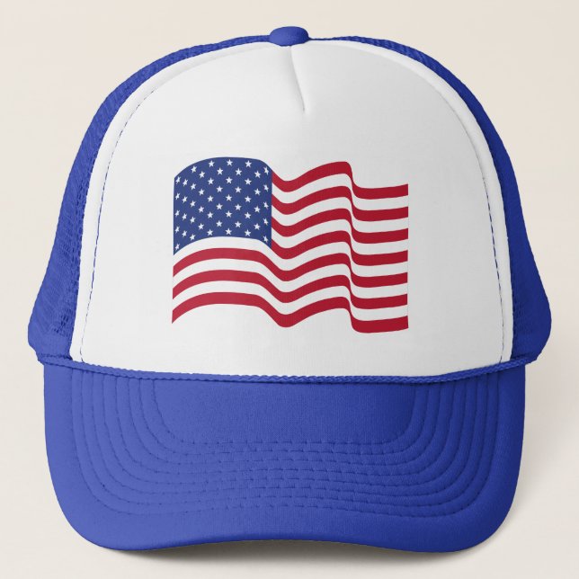 Boné Chapéu Clássico da Bandeira Americana (Frente)