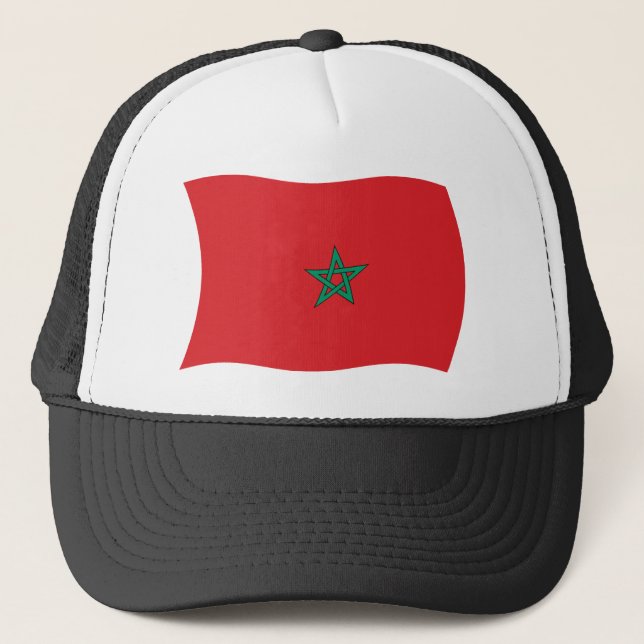 Boné Chapéu com a Bandeira de Marrocos (Frente)