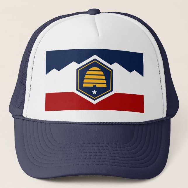 Boné Chapéu com a Bandeira de Utah, EUA (Frente)