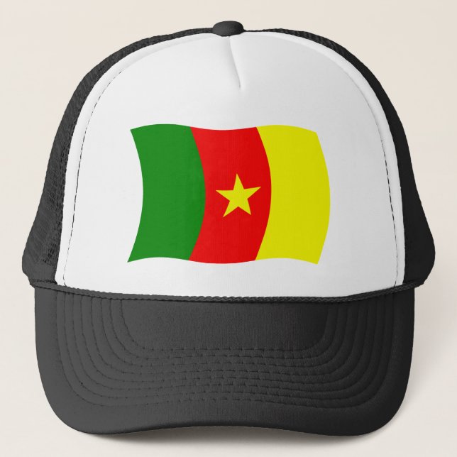Boné Chapéu com a Bandeira dos Camarões (Frente)