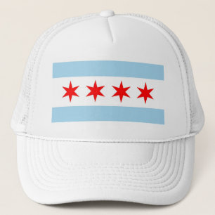 Boné Chapéu com Bandeira de Chicago, Estado do Illinois