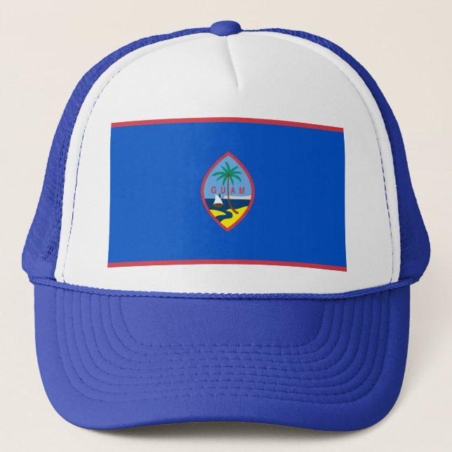 Boné Chapéu com Bandeira de Guam - EUA (Frente)