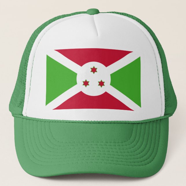 Boné Chapéu com Bandeira do Burundi (Frente)