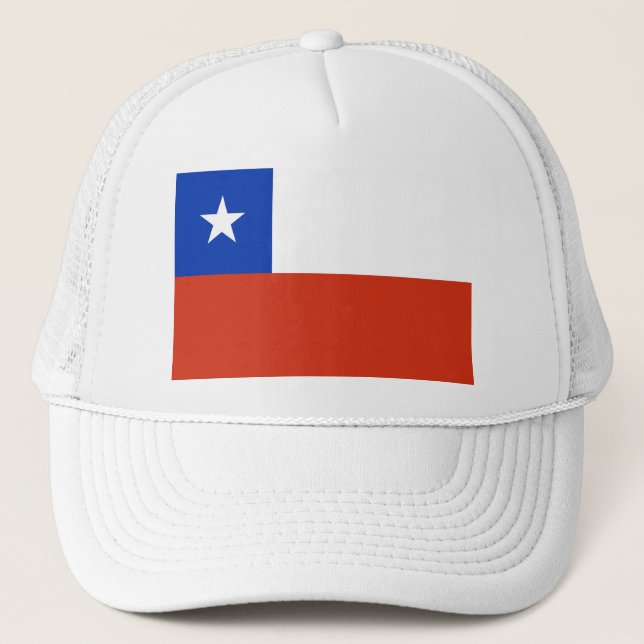 Boné Chapéu com Bandeira do Chile (Frente)
