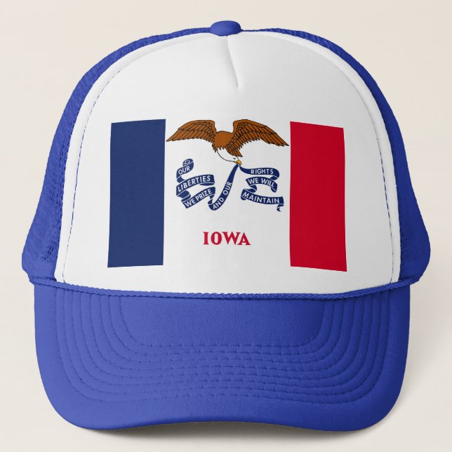 Boné Chapéu com Bandeira do Estado de Iowa - EUA (Frente)