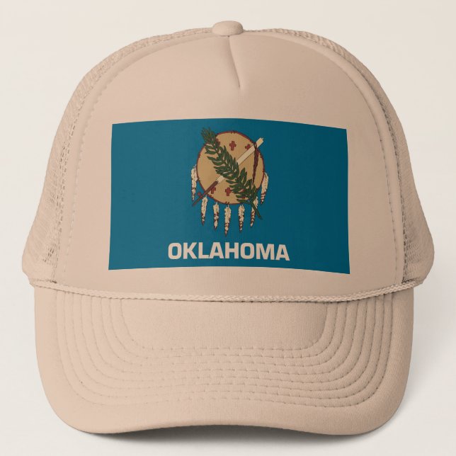 Boné Chapéu com Bandeira do Estado de Oklahoma - EUA (Frente)