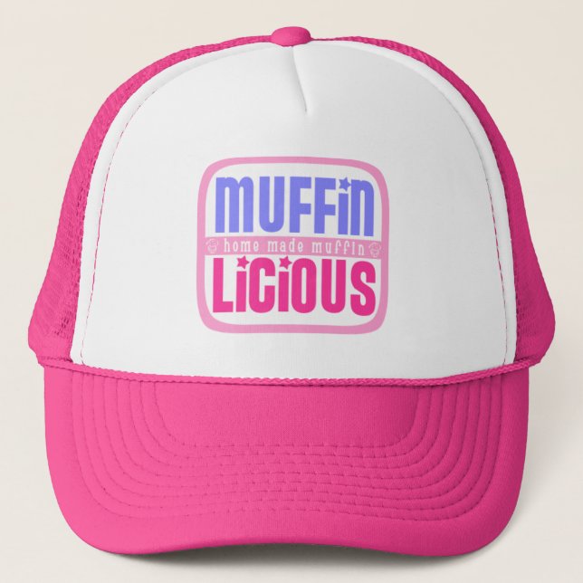 Boné Chapéu cor-de-rosa de Muffinlicious (Frente)