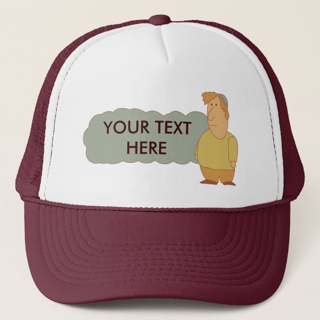 Boné Chapéu customizável do menino judaico agradável (Frente)