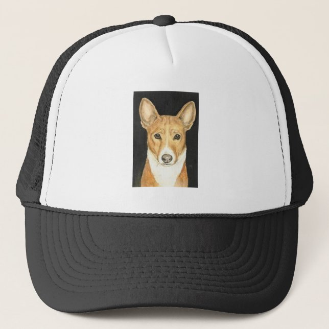 Boné Chapéu da arte do cão de "Basenji" (Frente)
