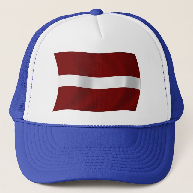 Boné Chapéu da Bandeira da Letônia (Frente)
