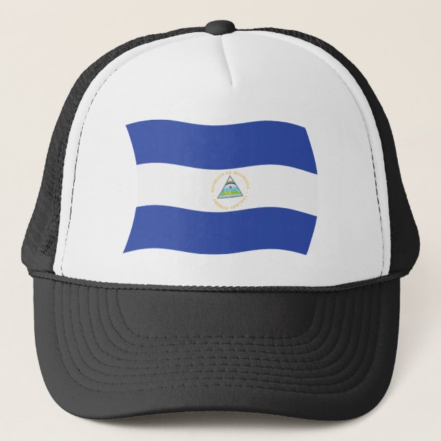 Boné Chapéu da Bandeira da Nicarágua (Frente)