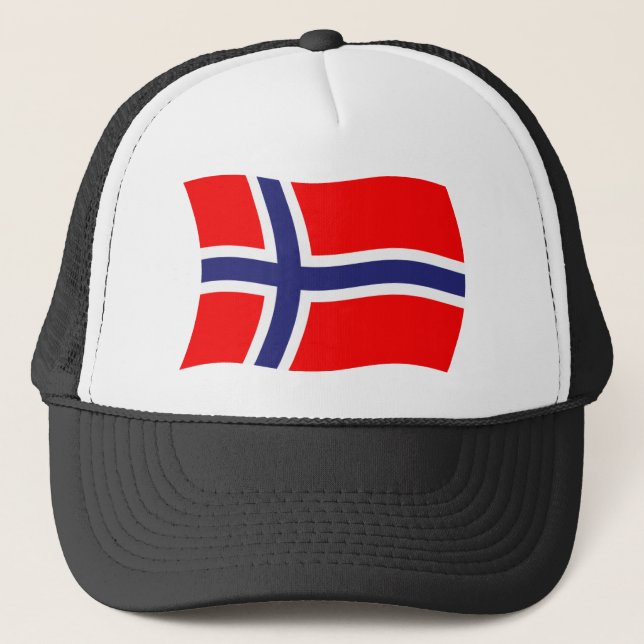 Boné Chapéu da Bandeira da Noruega (Frente)