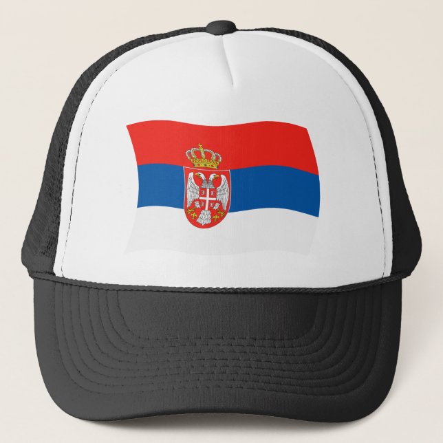 Boné Chapéu da Bandeira da Sérvia (Frente)