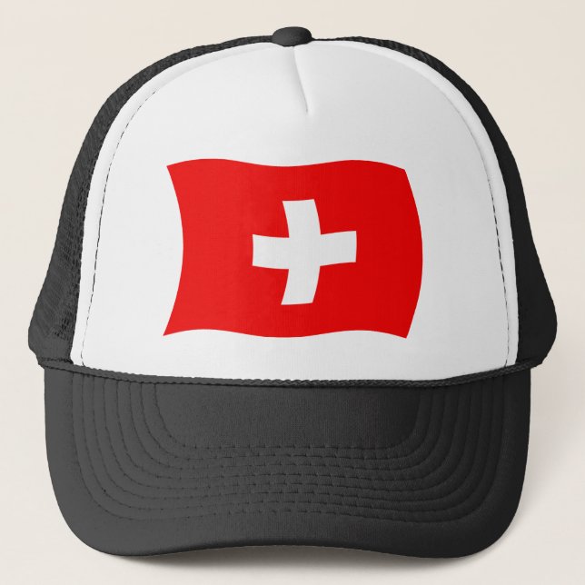 Boné Chapéu da Bandeira da Suíça (Frente)