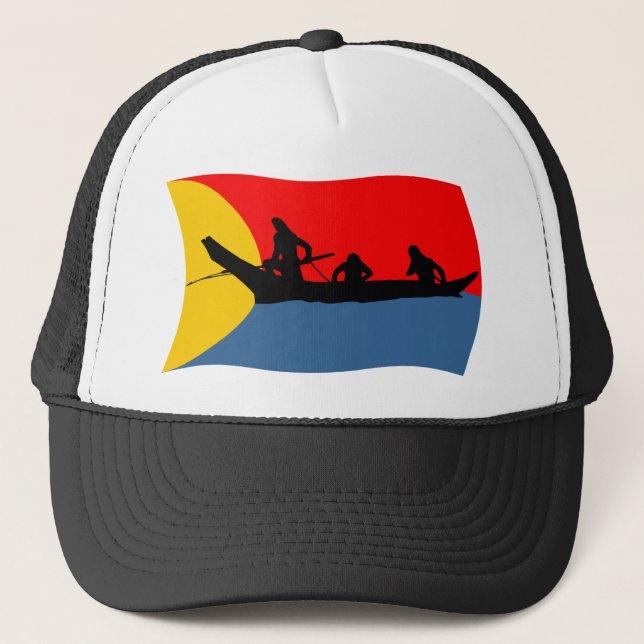 Boné Chapéu da Bandeira da Tribo Clatsop (Frente)