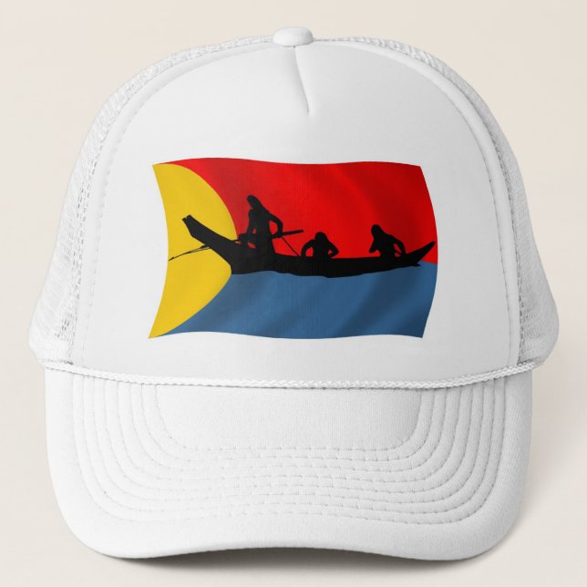 Boné Chapéu da Bandeira da Tribo Clatsop (Frente)