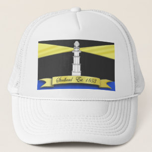 Boné Chapéu da bandeira da truta prateada - branco