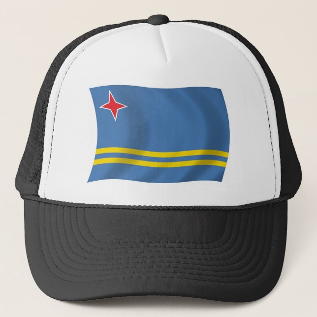 Boné Chapéu da Bandeira de Aruba (Frente)