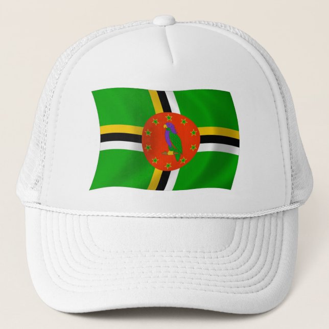 Boné Chapéu da Bandeira de Dominica (Frente)