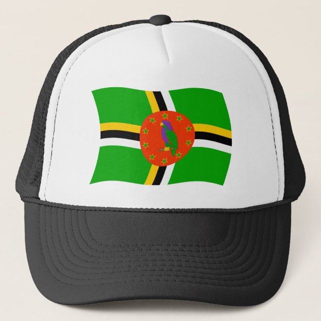 Boné Chapéu da Bandeira de Dominica (Frente)