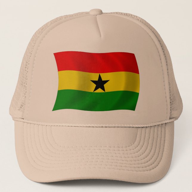Boné Chapéu da Bandeira de Gana (Frente)
