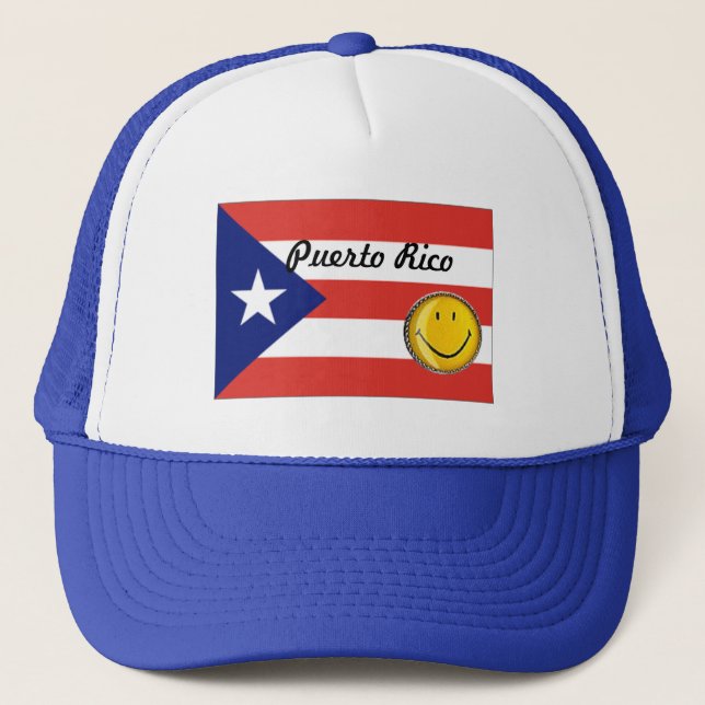 Boné Chapéu da bandeira de Puerto Rico - personalizado (Frente)