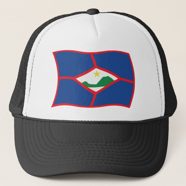 Boné Chapéu da Bandeira de Sint Eustatius (Frente)