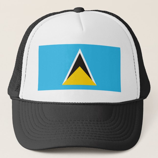 Boné Chapéu da bandeira de St Lucia (Frente)