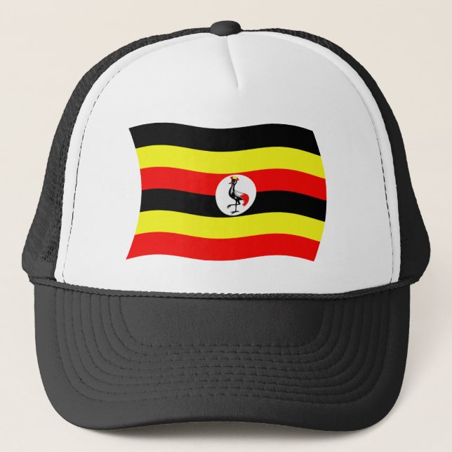 Boné Chapéu da Bandeira de Uganda (Frente)