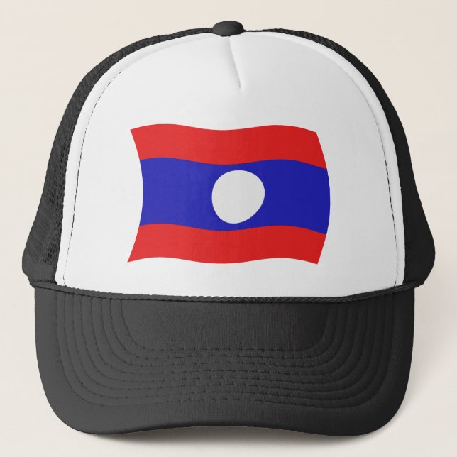 Boné Chapéu da Bandeira do Laos (Frente)