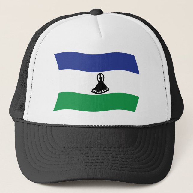 Boné Chapéu da Bandeira do Lesoto (Frente)