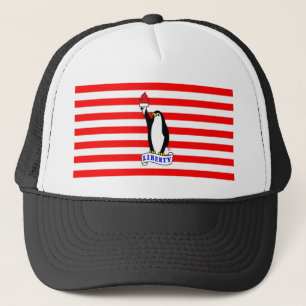 Boné Chapéu da bandeira do pinguim da liberdade
