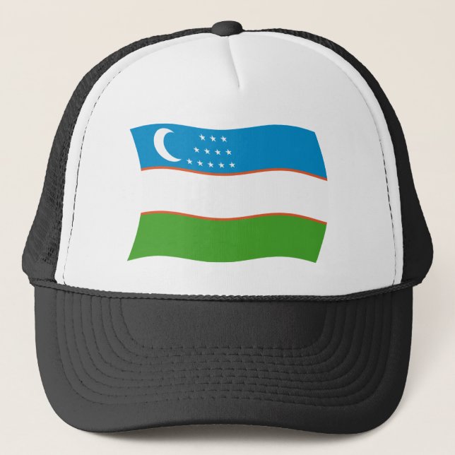 Boné Chapéu da Bandeira do Uzbequistão (Frente)