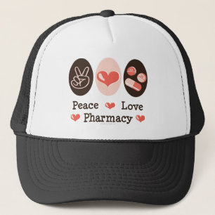 Boné Chapéu da farmácia do amor da paz
