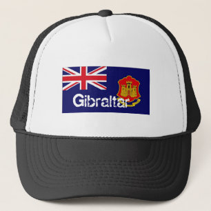 Boné Chapéu da lembrança da bandeira de Gibraltar
