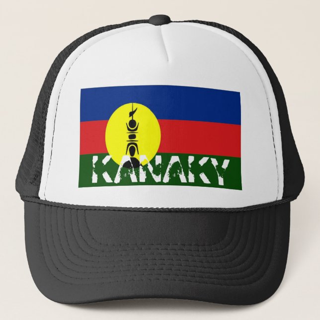 Boné Chapéu da lembrança da bandeira de Nova Caledônia (Frente)