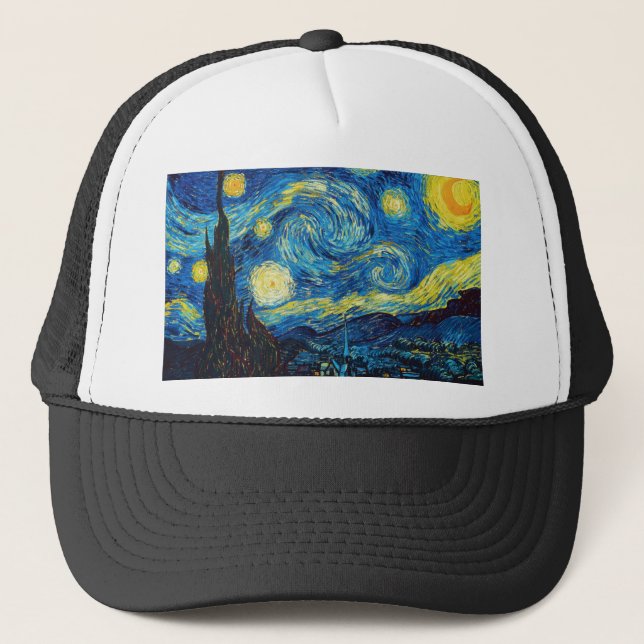 Boné Chapéu da noite estrelado de Van Gogh (Frente)