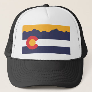 Boné Chapéu da skyline da bandeira de Colorado