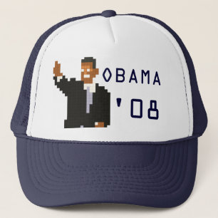 Boné Chapéu de 08-Bit de Obama '