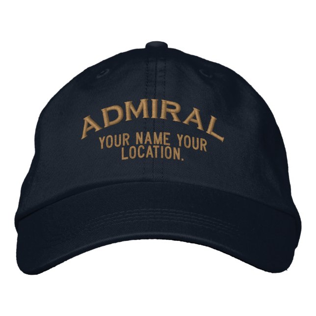 Boné Chapéu de Almirante Marítimo Personalizado (Frente)