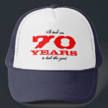 Boné Chapéu de aniversário engraçado para 70 anos<br><div class="desc">Chapéu de aniversário engraçado para 70 anos| Idade personalizável. 70 Aniversário| Idade personalizável. Levei 70 anos para parecer tão bom. As camisetas também estão disponíveis em nosso compro.</div>