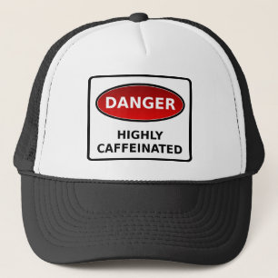 Boné Chapéu de Aviso de Cafeína