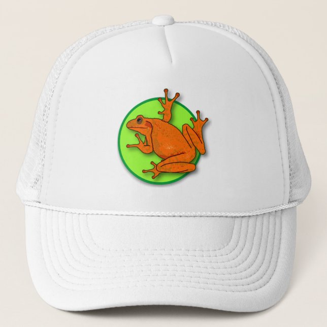 Boné Chapéu de Basebol de Sapo Laranja (Frente)