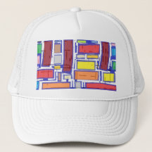 Chapéu de caminhoneiro abstrato para pai, crianças