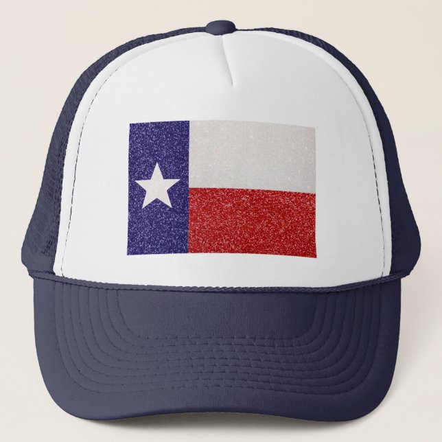 Boné Chapéu de caminhoneiro com bandeira do Texas (Frente)